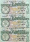 Guernsey, 1 Pound, 1980/1989, VF, p48a, (Total 3 banknotes)
Serial Number: E403147, G226981, F750481
Estimate: 15-30 USD