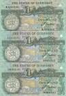 Guernsey, 1 Pound, 1991, VF, p52b, (Total 3 banknotes)
Serial Number: R 856596, S 265222, S 096130
Estimate: 10-20 USD