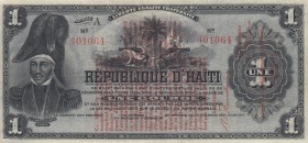 Haiti, 1 Gourde, 1919, VF, p140 
Serial Number: A 401064
Estimate: 150-300 USD