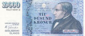 Iceland, 10.000 Kronur, 2001, UNC, p61 
Serial Number: H02749913
Estimate: 125-250 USD