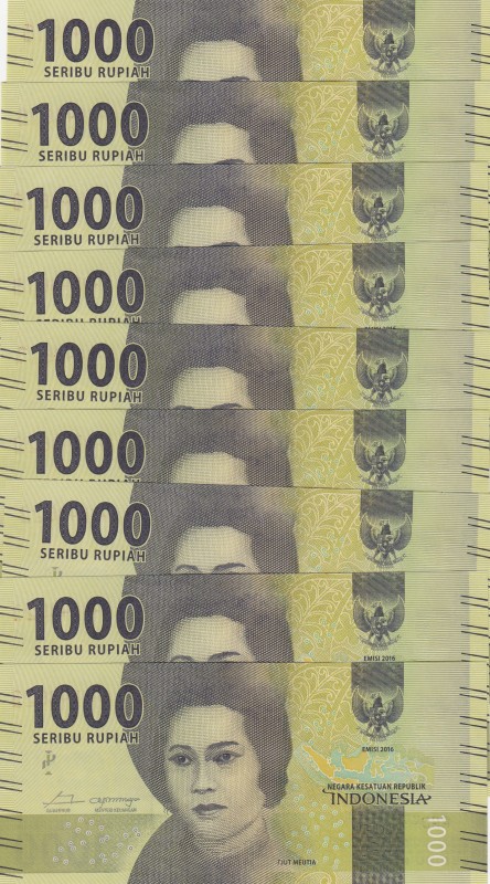 Indonesia, 1.000 Rupiah, 2016, UNC, p154, (Total 9 banknotes)
Estimate: 10-20 U...