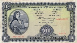 Ireland, 10 Pounds, 1976, VF, p66d 
Serial Number: 44D 256323
Estimate: 35-70 USD