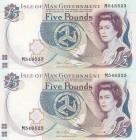 Isle of Man, 5 Pounds, 2015, UNC, p48, (Total 2 banknotes)
Serial Number: M548523, M548525
Estimate: 25-50 USD