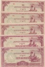 Japan, 10 Rupees, 1942-1944, UNC (-), p16, (Total 5 banknotes)
Burma Occupation
Estimate: 10-20 USD