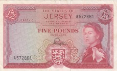 Jersey, 5 Pounds, 1963, XF, p9a 
Serial Number: A572861
Estimate: 50-100 USD