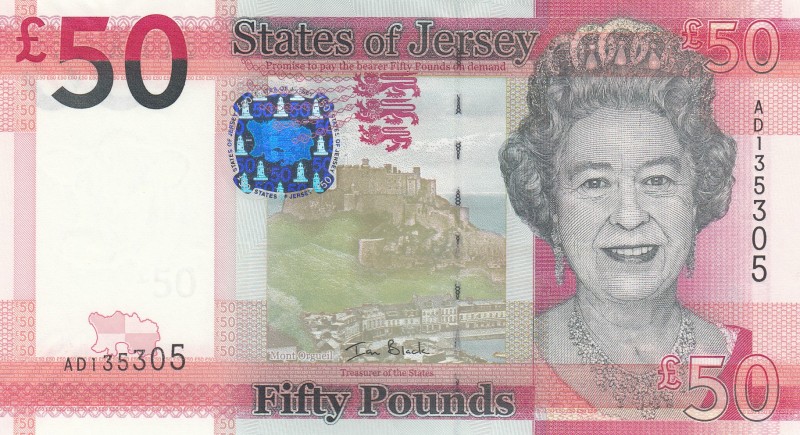 Jersey, 50 Pounds, 2010, UNC, p36 
Serial Number: AD 135305
Estimate: 150-300 ...