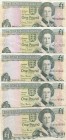 Jersey, 1 Pound, VF, (Total 5 banknotes)
1 Pound (2), 1995, p25a; 1 Pound (3), 2000, p26a
Estimate: 25-50 USD