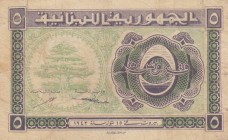 Lebanon, 5 Piastres, 1942, FINE, p34 
Estimate: 15-30 USD
