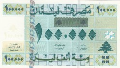 Lebanon, 100.000 Livres, 2001, UNC, p83 
Serial Number: E037524171
Estimate: 90-180 USD