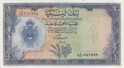Libya, 1 Pound, 1963, XF, p25 
Serial Number: 4 C/22 661098
Estimate: 75-150 USD