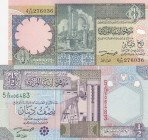 Libya, 1/2 - 1/4 Dinar, UNC, (Total 2 banknotes)
1/4 Dinar, 1991, p57b; 1/2 Dinar, 2002, p63
Serial Number: 276036,606483
Estimate: 25-50 USD
