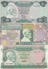 Libya, 10 Dinars, VF, (Total 3 banknotes)
10 Dinars, 1980, p46a, Üst bordürde yırtık var; 10 Dinars, 1984, p51; 10 Dinars, 2002, p66
Serial Number: ...