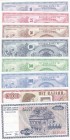 Macedonia, 10-25-50-100-500-1.000-5.000-10.000 Denar, 1992, UNC, (Total 8 banknotes)
10 Denar, p1a; 25 Denar, p2a; 50 Denar, p3a; 100 Denar, p4a; 500...