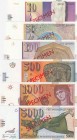 Macedonia, 10-50-100-500-1.000-5.000 Denari, 1996, UNC, SPECIMEN (Total 6 banknotes)
10 Denari, p14s; 50 Denari, p15s; 100 Denari, p16s; 500 Denari, ...