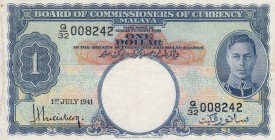 Malaya, 1941, XF, p11 
Serial Number: Q/32 008242
Estimate: 100-200 USD