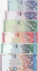 Malaysia, 1-2-5-10-50-100 Ringgit, UNC, (Total 6 banknotes)
1 Ringgit, 1998-, p39; 2 Ringgit, 1996-99, p40; 5 Ringgit, 2001, p41; 10 Ringgit, 1997-, ...