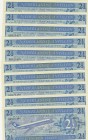 Netherlands Antilles, 2 1/2 Gulden, 1970, UNC, p20a, (Total 10 banknotes)
Estimate: 50-100 USD