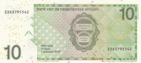 Netherlands Antilles, 10 Gulden, 2016, UNC, p28 
Serial Number: 2263795542
Estimate: 15-30 USD