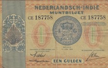 Netherlands Indies, 1939, FINE, p105 
Serial Number: CE 187758
Estimate: 25-50 USD