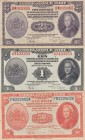 Netherlands Indies, 0, 1943, (Total 3 banknotes)
50 Cents, 1943, p110, XF; 1 Gulden, 1943, p111, XF; 2 1/2 Gulden, 1943, p112, VF
Serial Number: FB2...