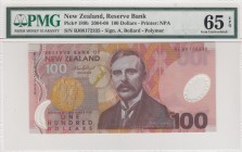 New Zealand, 100 Dollars, 2004-2008, UNC, p189b 
PMG 65 EPQ
Serial Number: BJ08172335
Estimate: 150-300 USD