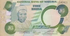 Nigeria, 5 Naira, 1979/1984, XF, p20c 
Serial Number: G/42 142411
Estimate: 10-20 USD