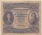Norway, 100 Kroner, 1944, AUNC (-), p10c 
Serial Number: C4938802
Estimate: 200-400 USD