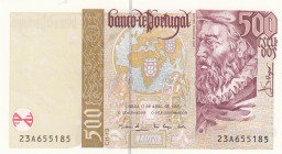 Portugal, 500 Escudos, 1997, UNC, p187a 
Serial Number: 23A655185
Estimate: 20-40 USD
