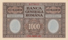 Romania, 1.000 Lei, 1917, UNC, pM8 
Serial Number: A.574623
Estimate: 175-350 USD