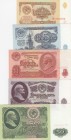 Russia, 1-5-10-25-50 Rubles, 1961, UNC, (Total 5 banknotes)
1 Ruble, 1961, p222a, AUNC; 5 Rubles, 1961, p224a, UNC; 10 Rubles, 1961, p233a, UNC; 25 R...