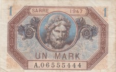Saar, 1 Gulden, 1947, VF, p3 
Serial Number: A.06555444
Estimate: 100-200 USD