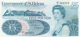 Saint Helena, 5 Pounds, 1981, UNC, p7b 
Serial Number: H/I 392375
Estimate: 30-60 USD