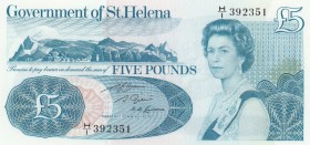 Saint Helena, 5 Pounds, 1981, UNC, p7b 
Big size
Serial Number: H/I 392351
Estimate: 25-50 USD