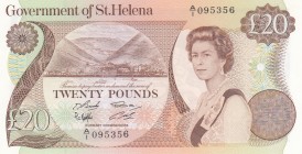 Saint Helena, 20 Pounds, 1986, UNC, p10a 
Serial Number: A/I 095356
Estimate: 70-140 USD