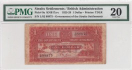 Straits Settlements, 1927, VF (+), p9a 
PMG 20, British Administration
Serial Number: L/88975
Estimate: 350-700 USD