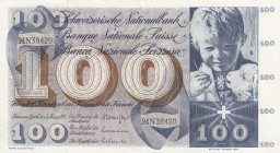 Switzerland, 100 Franken, 1973, XF, p49o 
Serial Number: 94N 38420
Estimate: 50-100 USD