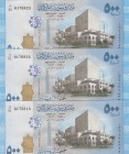 Syria, 500 Pounds, 2013, UNC, p115, (Total 3 banknotes)
A/01 series
Serial Number: A/01 6175215, A/01 6176822, A/01 6176823
Estimate: 15-30 USD