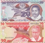 Tanzania, 20,50 Shilingi, 1986/1987, UNC, P15,p13 
Serial Number: EU025636,AJ77582
Estimate: 15-30 USD