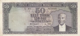 Turkey, 50 Lira, 1964, VF, p175a 
5. Emission
Serial Number: L01 023040
Estimate: 25-50 USD