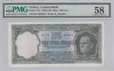 Turkey, 100 Lira, 1964, AUNC, p177a 
PMG 58 
Serial Number: B51 022079
Estimate: 100-200 USD