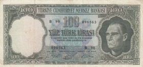 Turkey, 100 Lira, 1964, VF, p177 
5.Emission Natural
Serial Number: B90 096563
Estimate: 25-50 USD