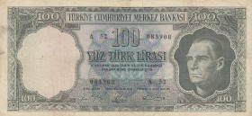 Turkey, 100 Lira, 1964, FINE, p177 
5.Emission
Serial Number: A52 083908
Estimate: 30-60 USD
