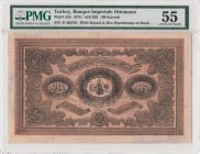 Turkey, Ottoman Empire, 100 Kurush, 1878, AUNC, p53b 
PMG 55
Serial Number: 41 99530
Estimate: 150-300 USD