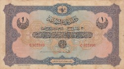 Turkey, Ottoman Empire, 1 Lira, 1915, FINE, p69 
V. Mehmed Reşad Period, AH: 30 March 1331, Sign: Talat / Hüseyin Cahid Natural
Serial Number: C 903...