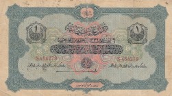 Turkey, Ottoman Empire, 1 Lira, 1916, FINE, p90a, Talat/ Hüseyin Cahid
V. Mehmed Reşad Period, AH: 6 August 1332, sign: Talat and Hüseyin Cahid
Seri...