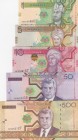 Turkmenistan, 1-5-10-50-500 Manat, UNC, (Total 5 banknotes)
1 Manat, 2014; 5 Manat, 2012; 10 Manat 2012; 50 Manat, 2005; 500 Manat, 2005
Serial Numb...