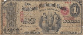Confederate States of America, 1 Dollar , 1873, POOR, 
Serial Number: 1453
Estimate: 250-500 USD