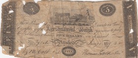 Confederate States of America, 5 Dollars, 1819, POOR, 
Estimate: 30-60 USD