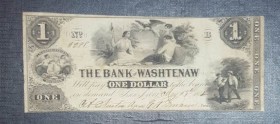 United States of America, 1854, VF, 
The Bank Of Washtenaw
Estimate: 50-100 USD