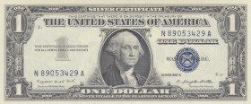 United States of America, 1 Dollar, 1957, UNC, p419a 
Serial Number: N89053429A
Estimate: 25-50 USD